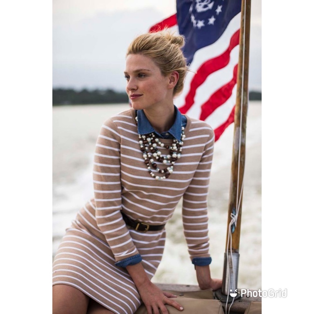 NWT VINEYARD VINES STRIPE MERINO WOOL BLEND DRESS SIZE SMALL
